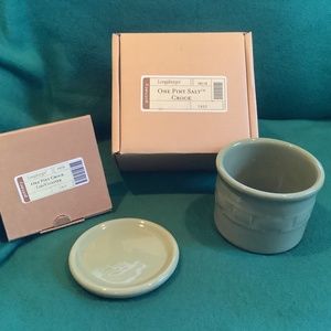 Longaberger Salt Crock and Lid